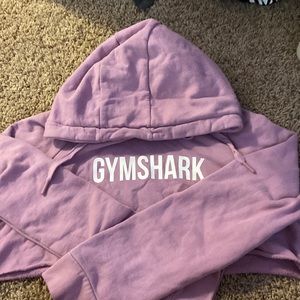 Gymshark longs sleeve hooded crop top size M